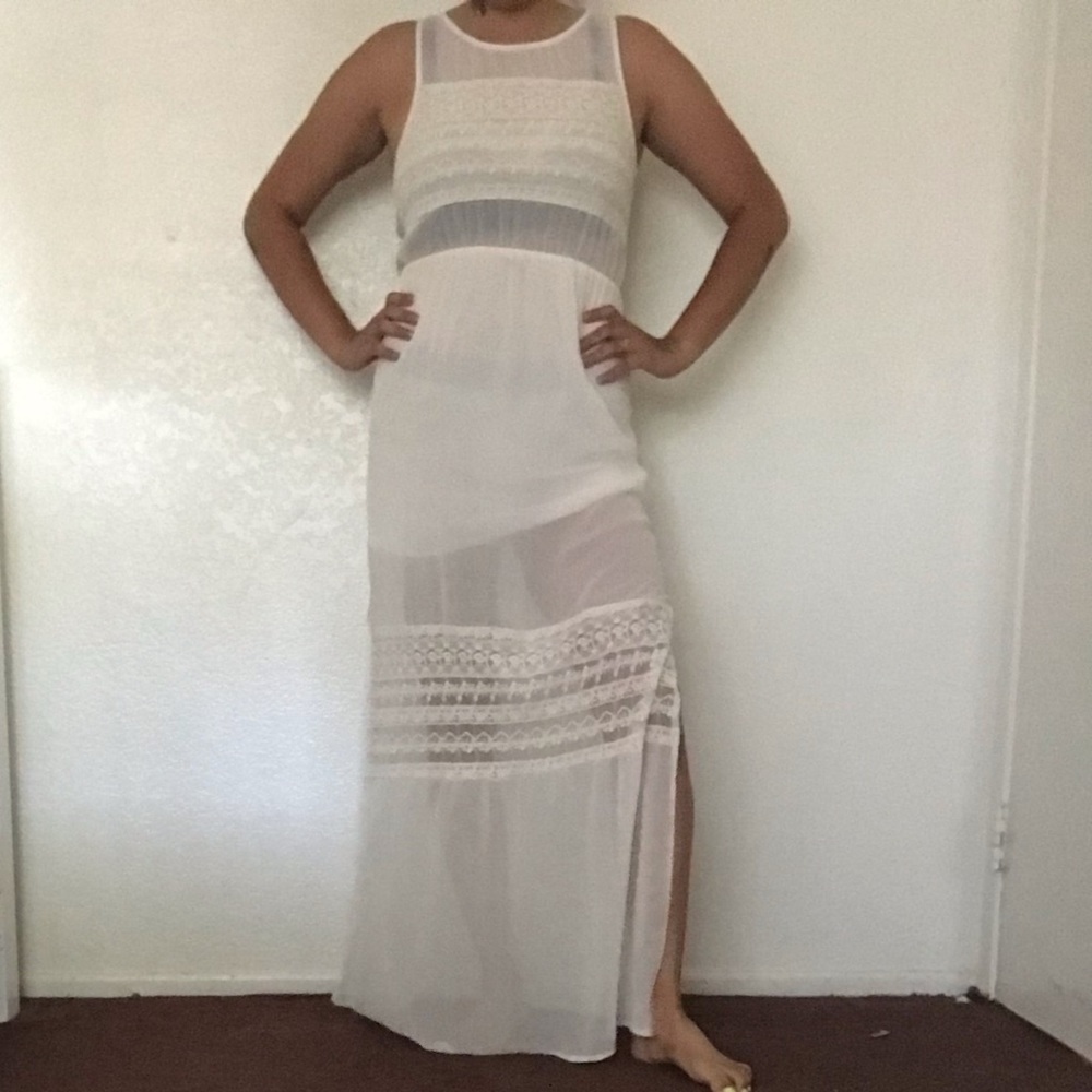 Off White Sheer Dress
